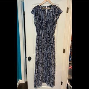WHBM feather maxi (navy)